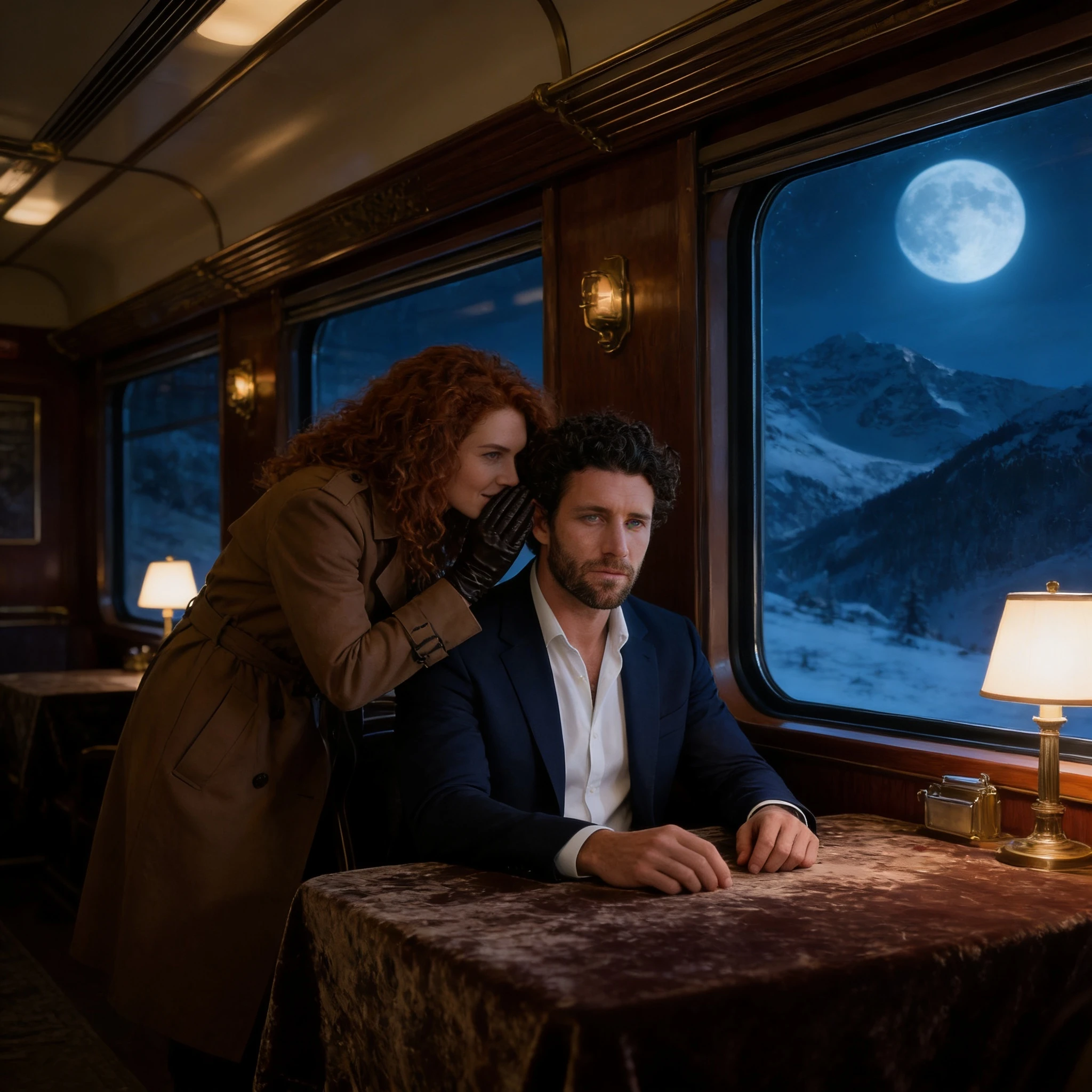 Агенты в ретро-футуристическом поезде — Seedream 4.5 промт