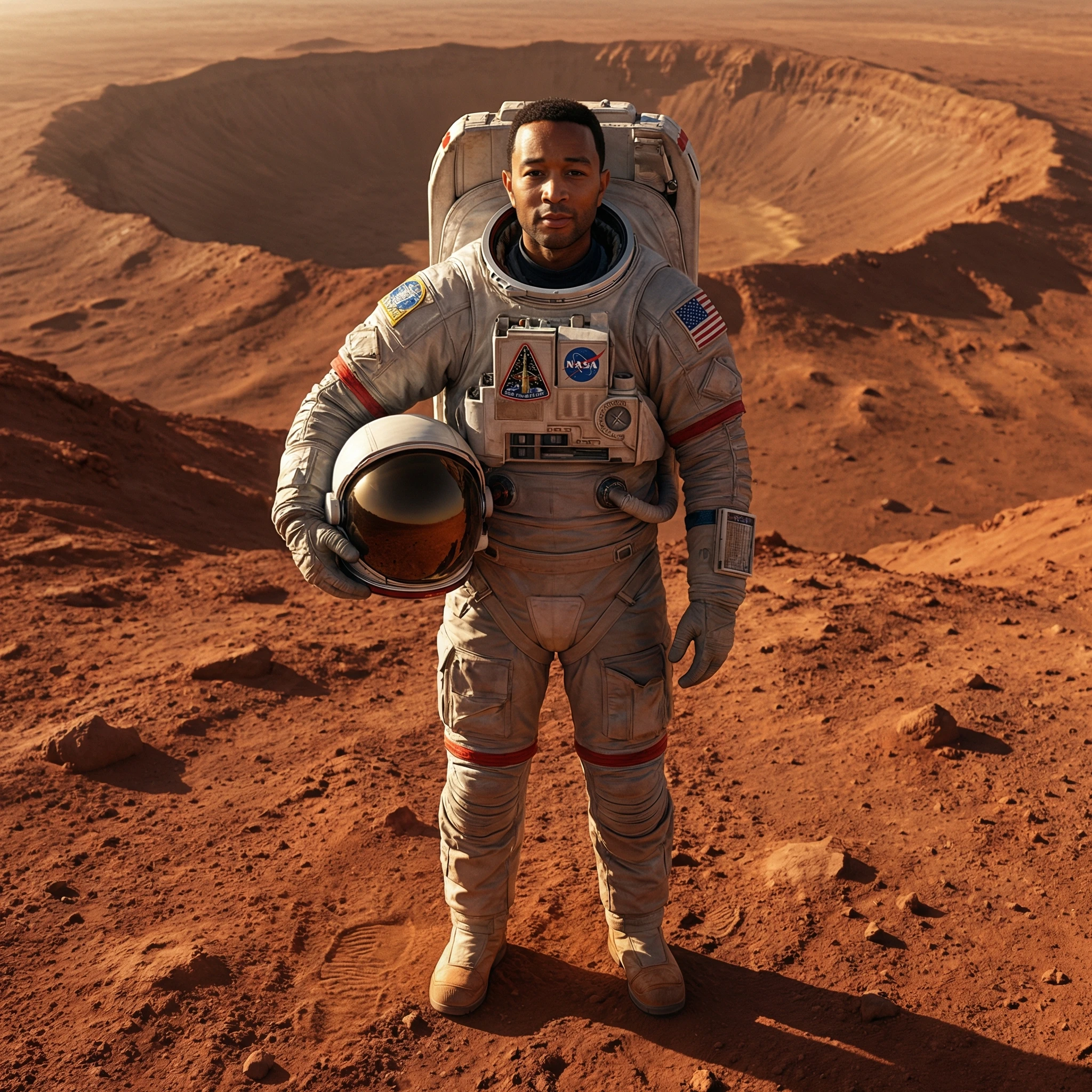 Астронавт на Марсе — Nano Banana Pro промт