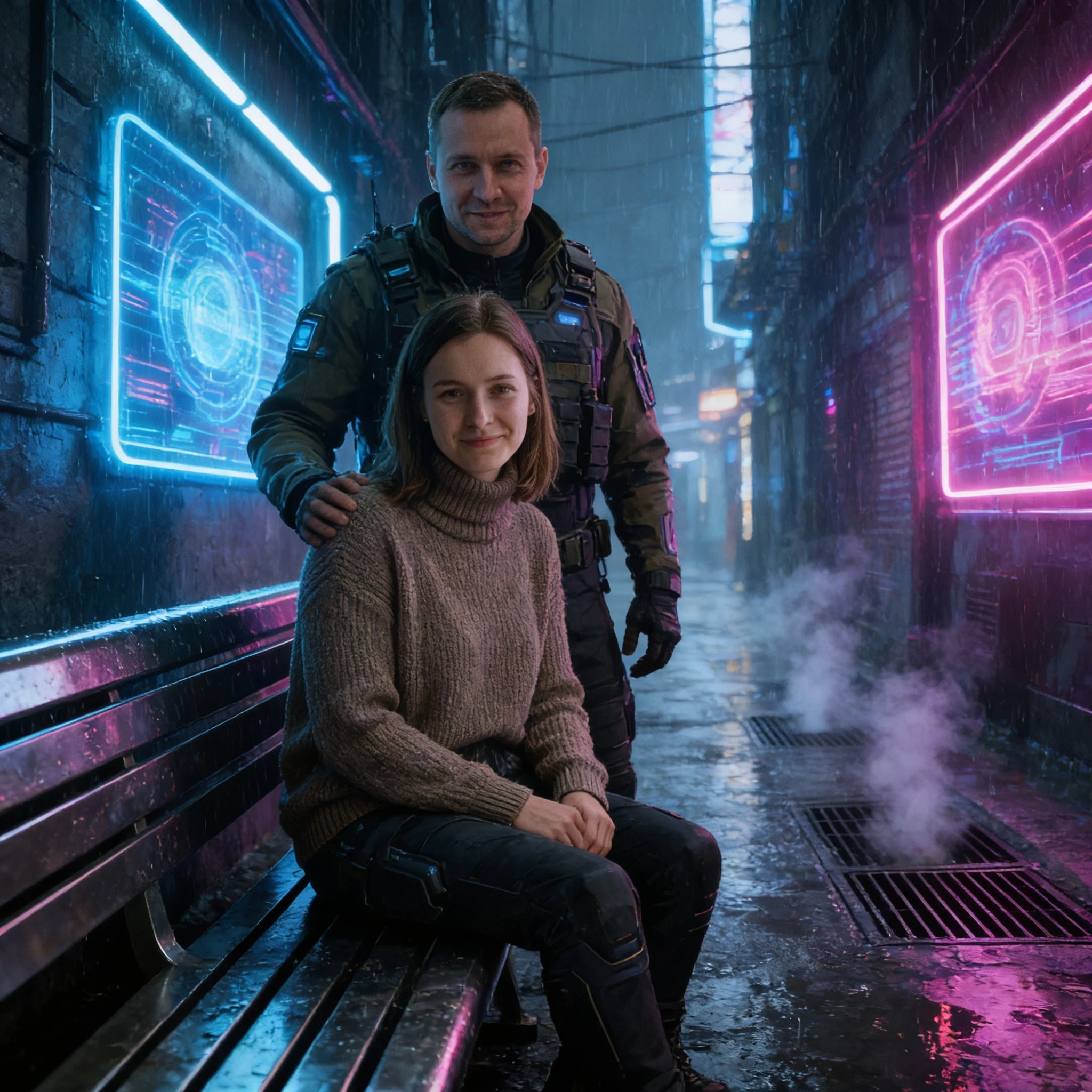 Будущее в стиле кибер-ноар — Seedream 4.5 промт