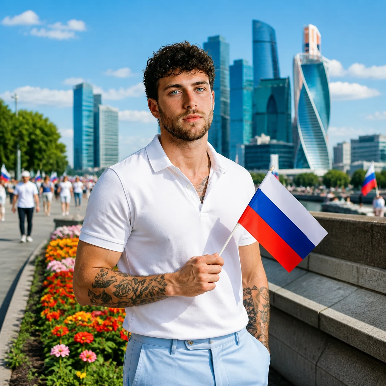 День России на набережной — GPT Image 1.5 промт