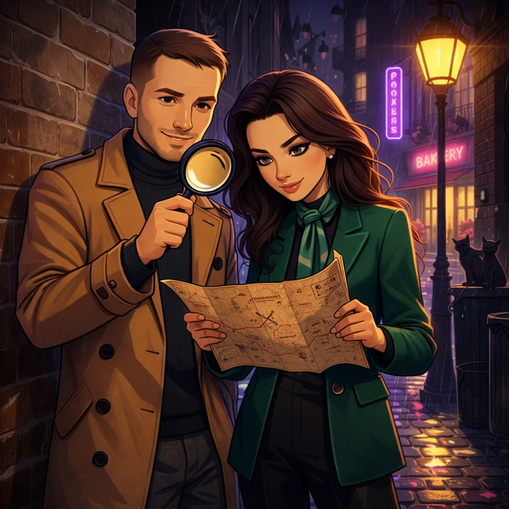 Герои детективного мультфильма — GPT Image 1.5 промт