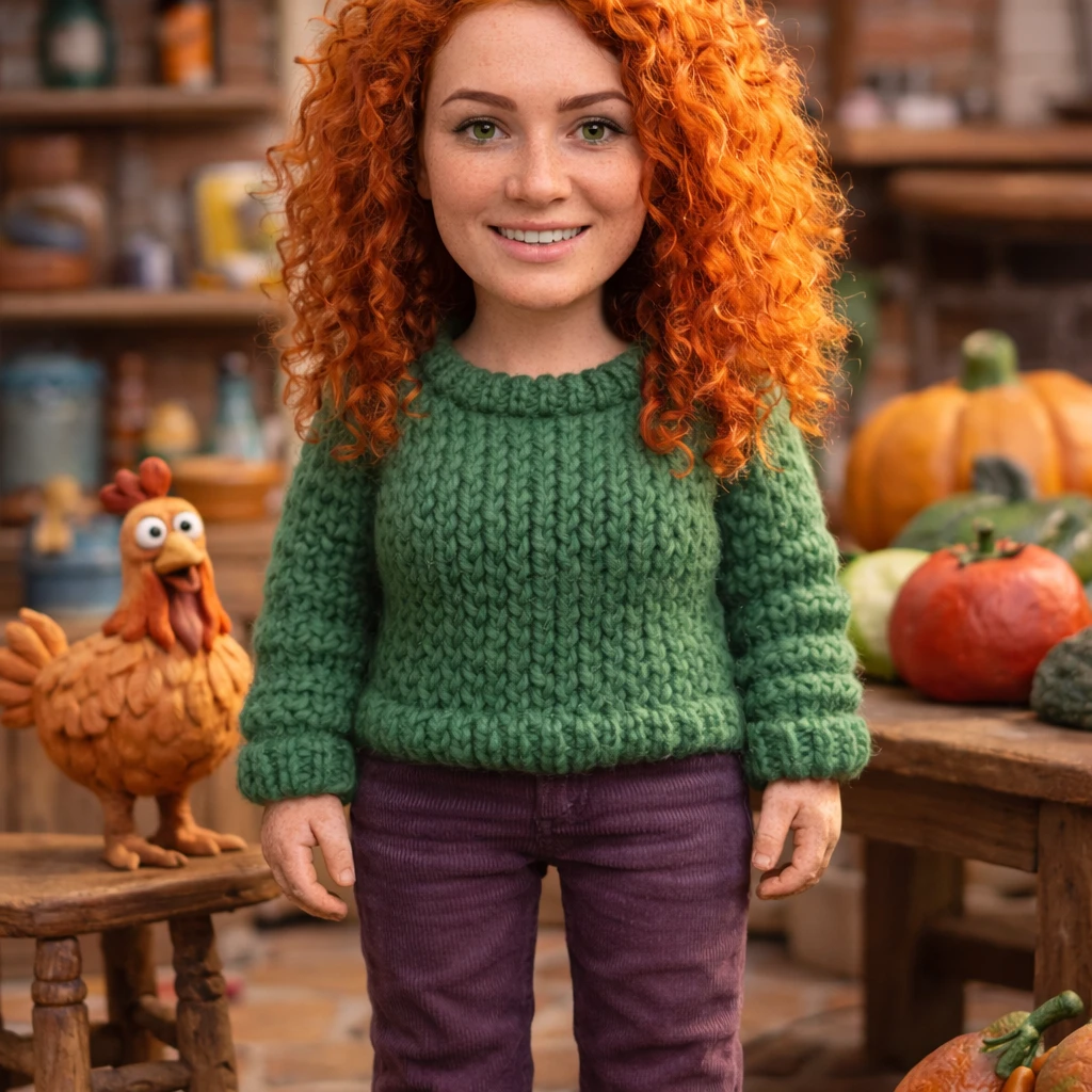 Героиня из сказки Aardman — GPT Image 1.5 промт