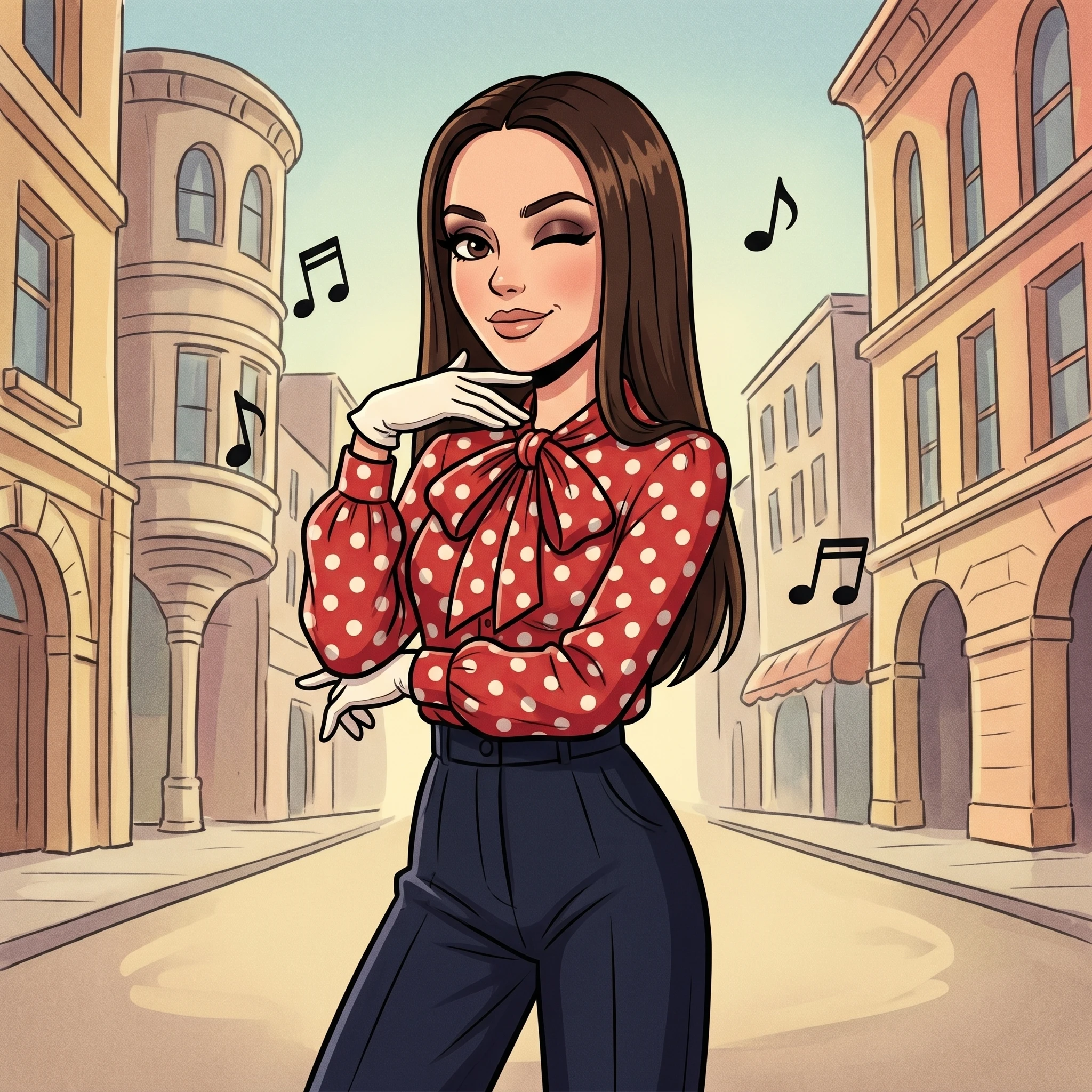 Героиня мультфильма 30-х — Nano Banana Pro промт