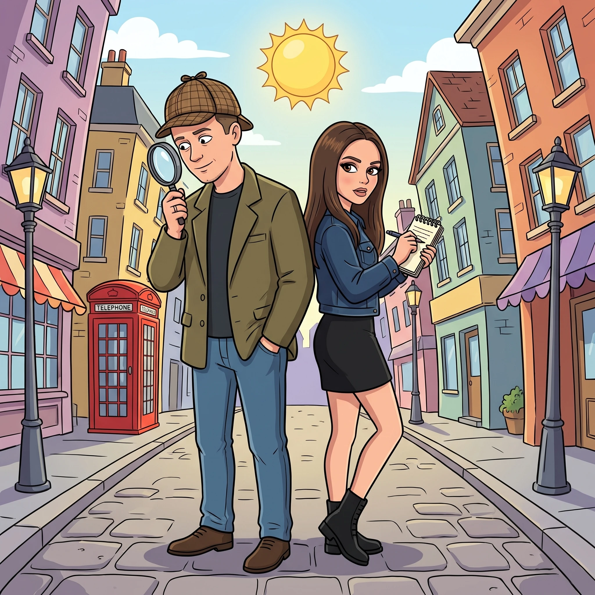 Кастинг в мультфильм: Детективный дуэт — Nano Banana Pro промт