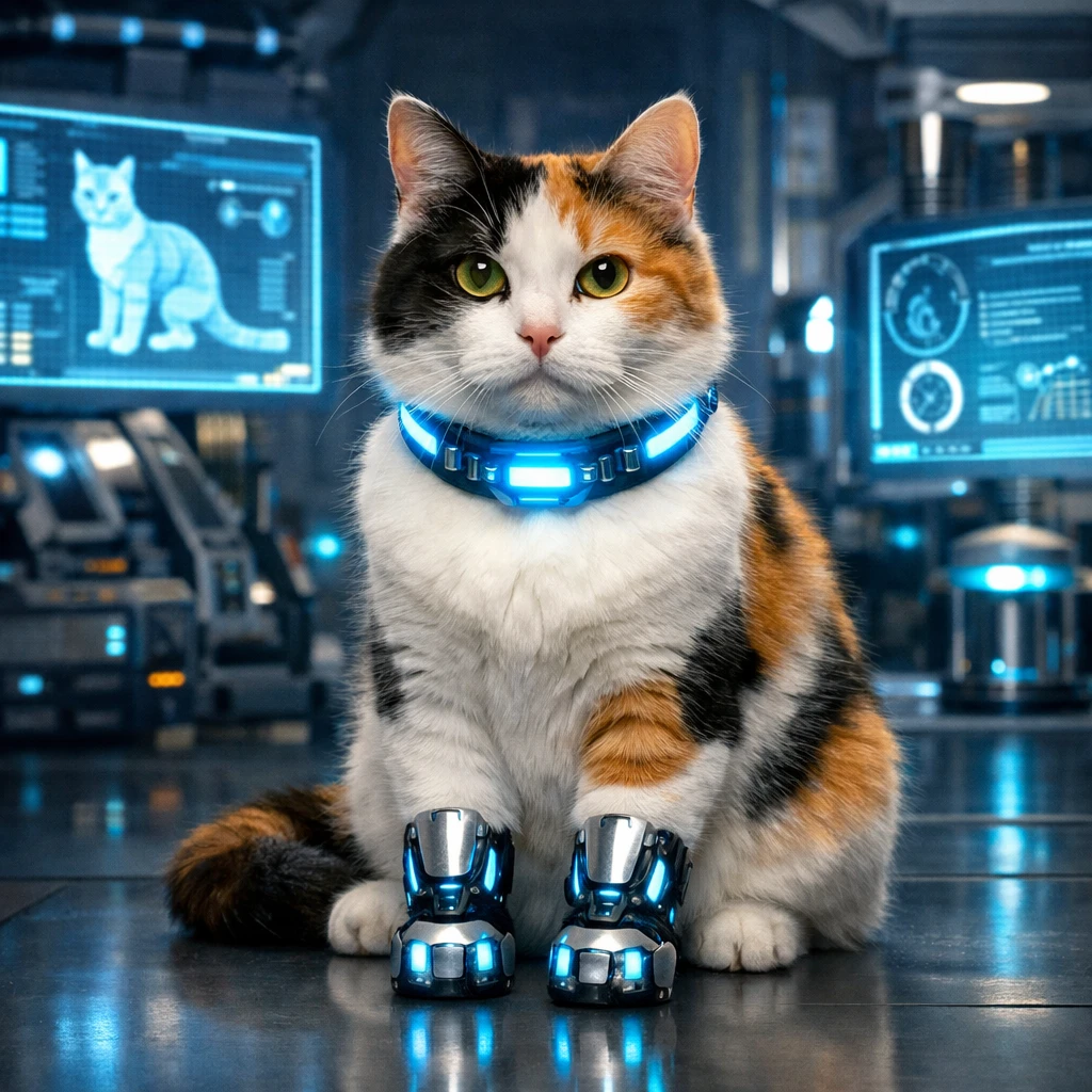 Кибер-собака в будущем — GPT Image 1.5 промт