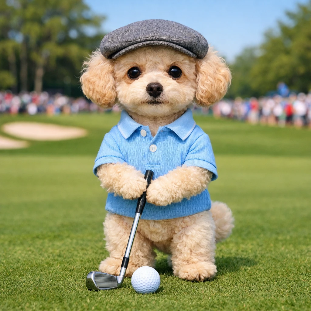 Кот — профессиональный гольфист — GPT Image 1.5 промт