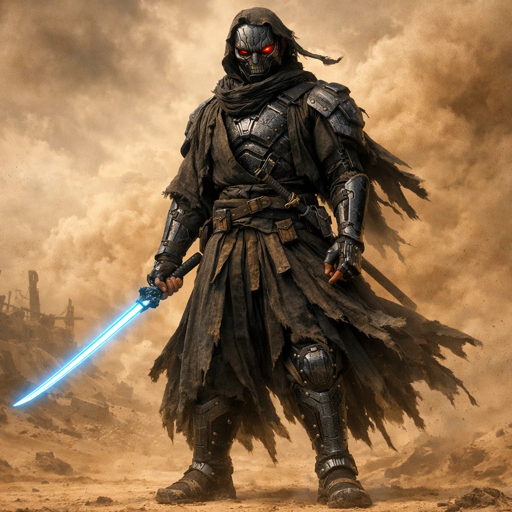Мастер меча в стиле Cyber-Ronin — GPT Image 1.5 промт