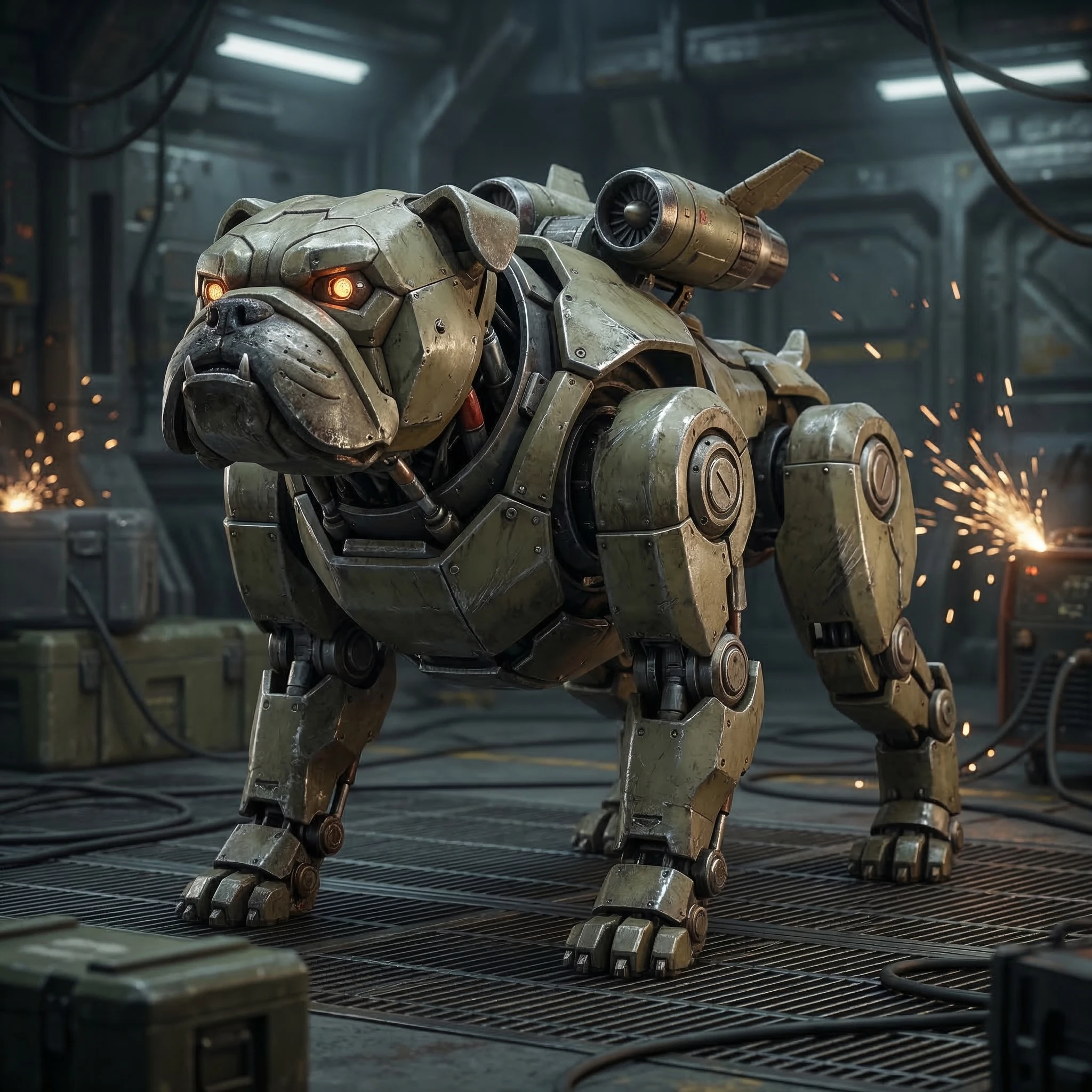 Меха-питомец в стиле Armored Core — Nano Banana Pro промт