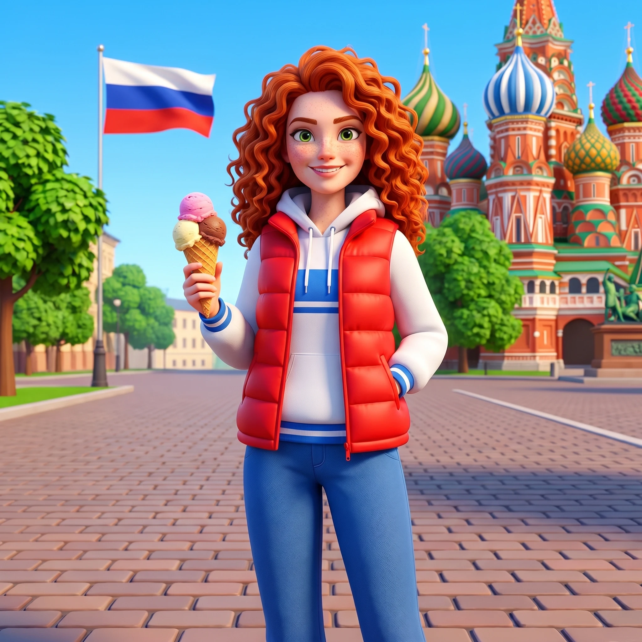 Мульт-герой: Путешествие по России — Nano Banana Pro промт