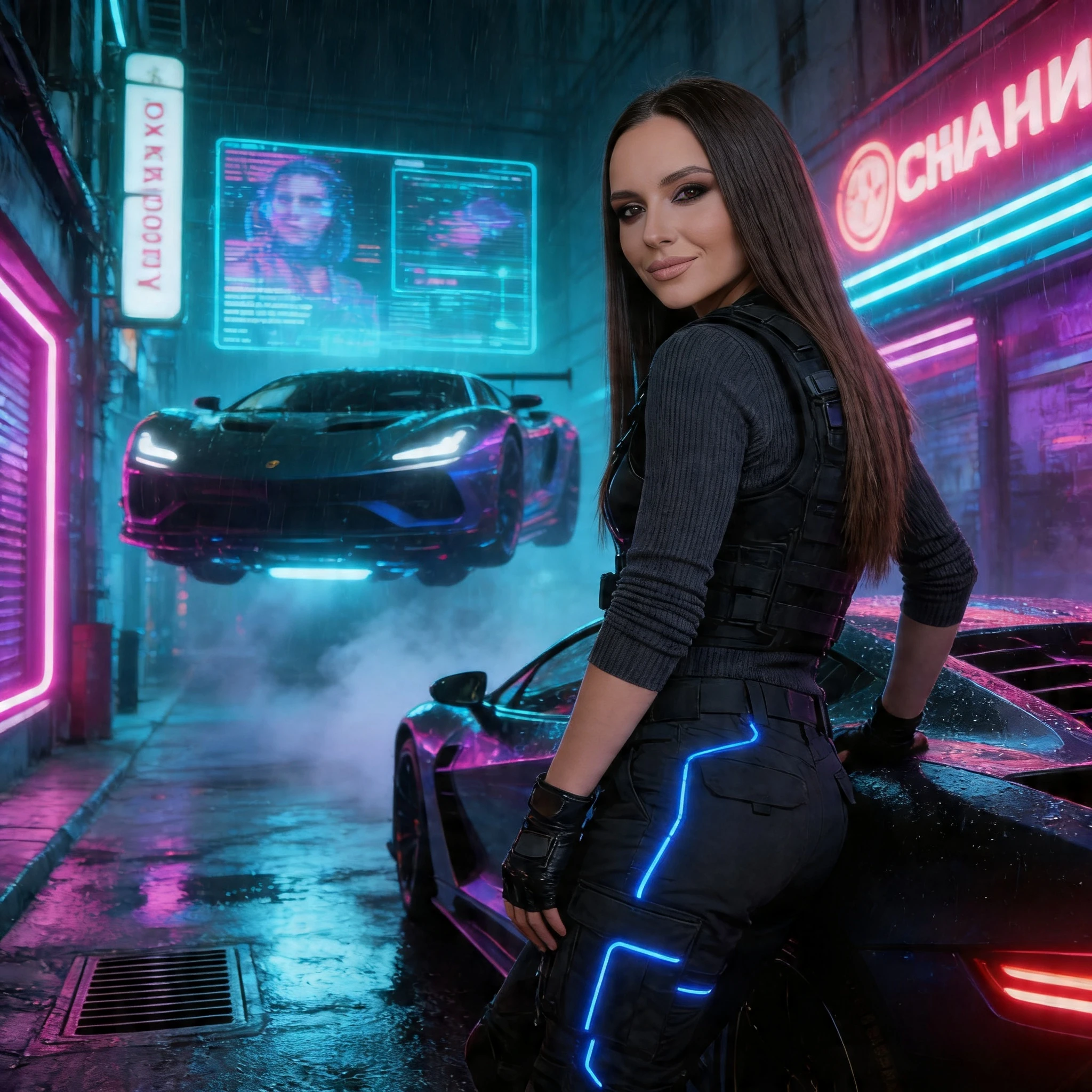 Наемница Ночного Города — Seedream 4.5 промт