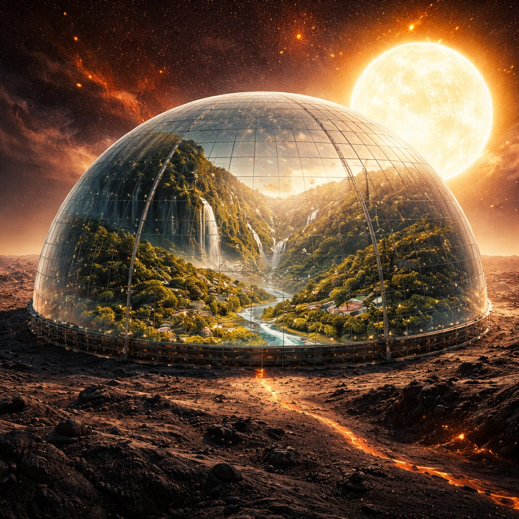 Оазис в Солнечной системе — GPT Image 1.5 промт