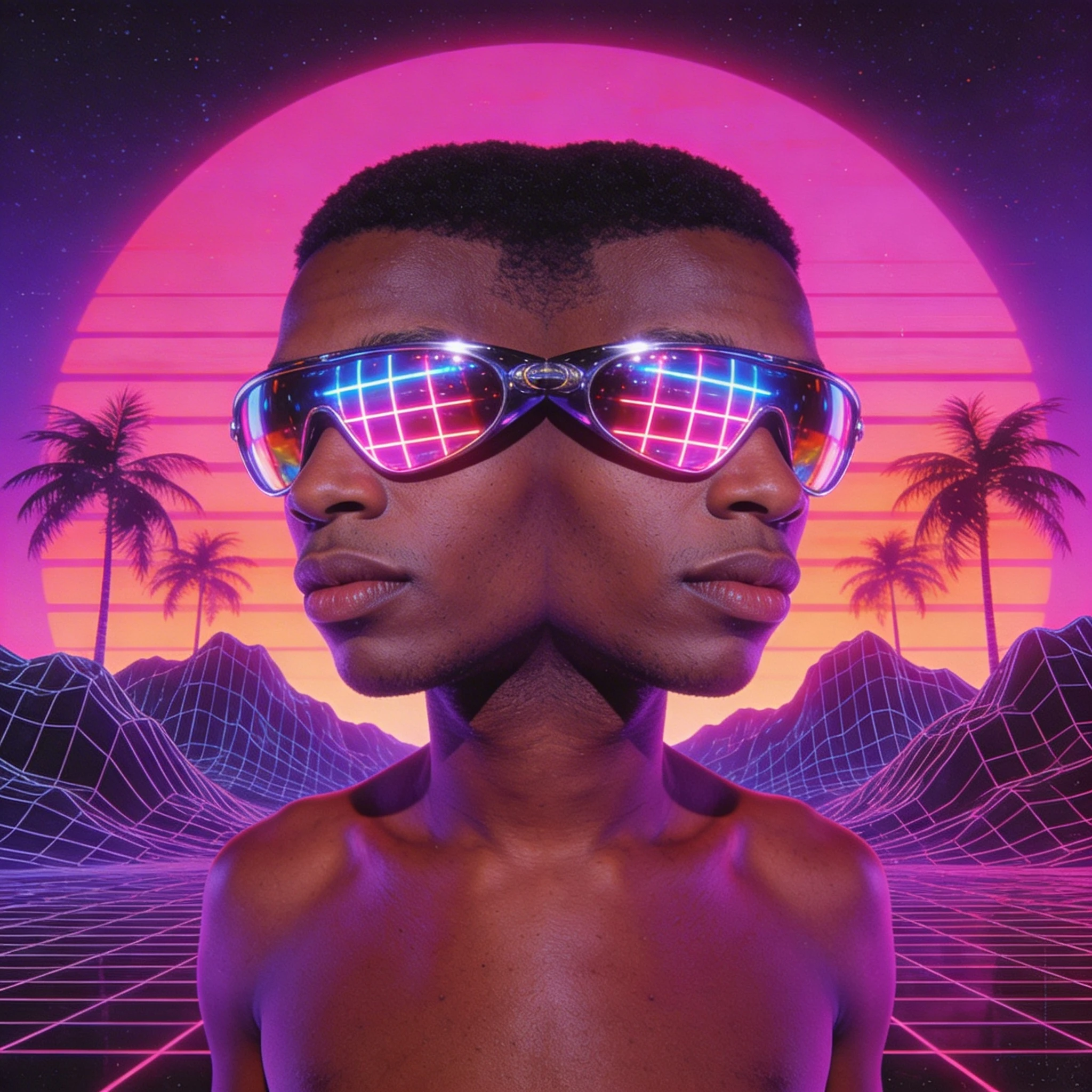 Обложка альбома в стиле «Synthwave 80s» — Seedream 4.5 промт