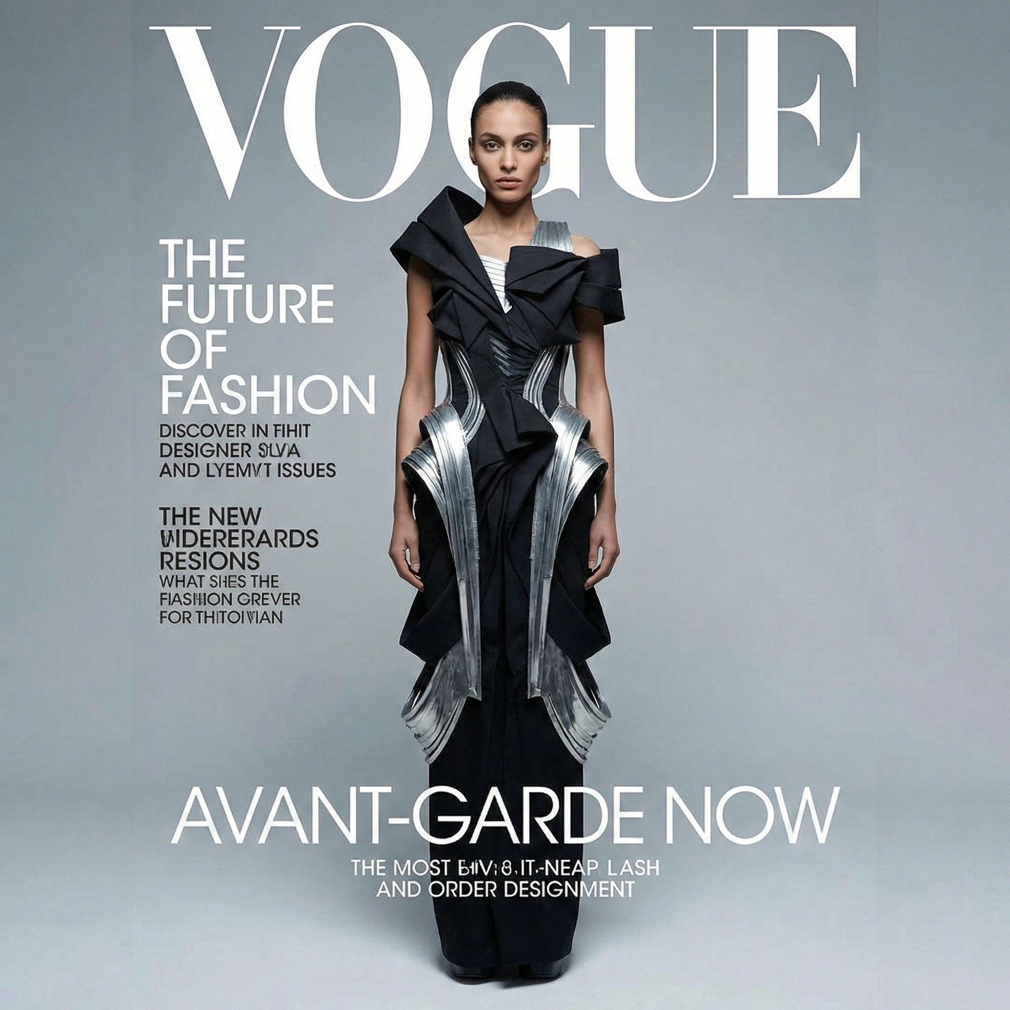 Обложка модного журнала Vogue — Nano Banana Pro промт