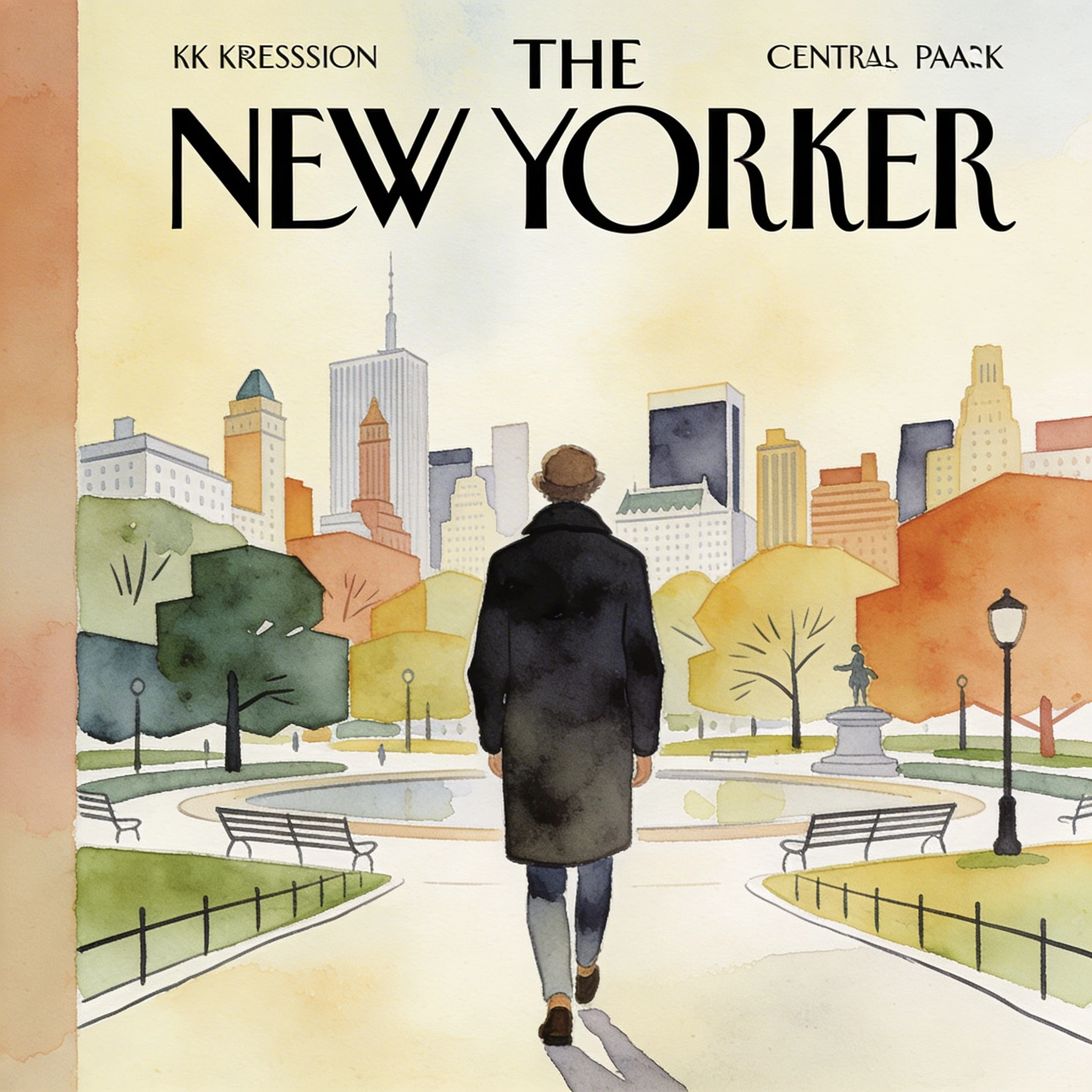 Обложка журнала 'The New Yorker' — Seedream 4.5 промт