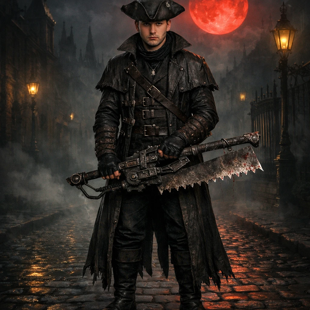 Охотник на чудовищ в стиле Bloodborne — GPT Image 1.5 промт