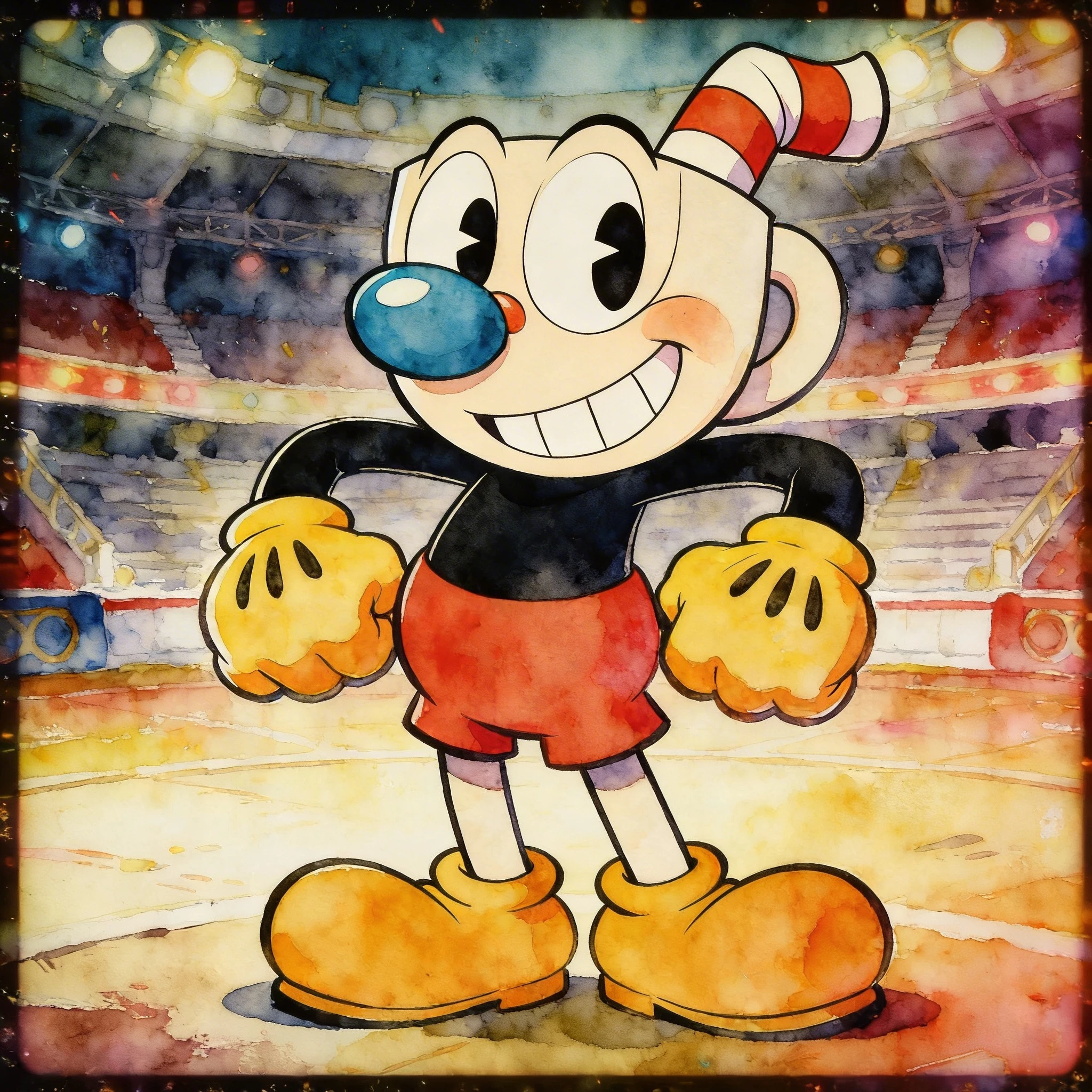 Персонаж игры «Cuphead» — Seedream 4.5 промт