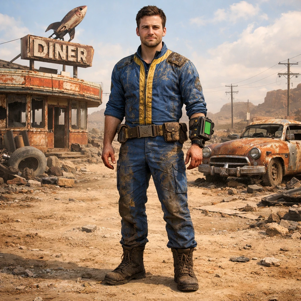 Персонаж игры в стиле Fallout — GPT Image 1.5 промт