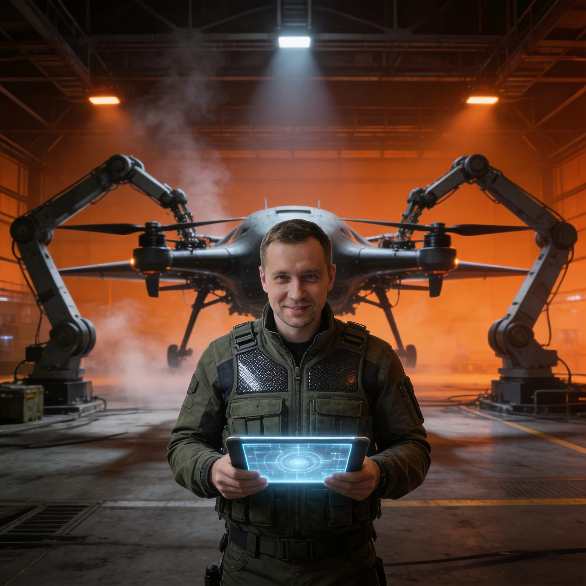 Пилот разведывательного дрона 2077 — Seedream 4.5 промт