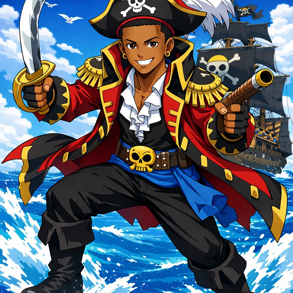 Пиратское приключение в стиле One Piece — GPT Image 1.5 промт