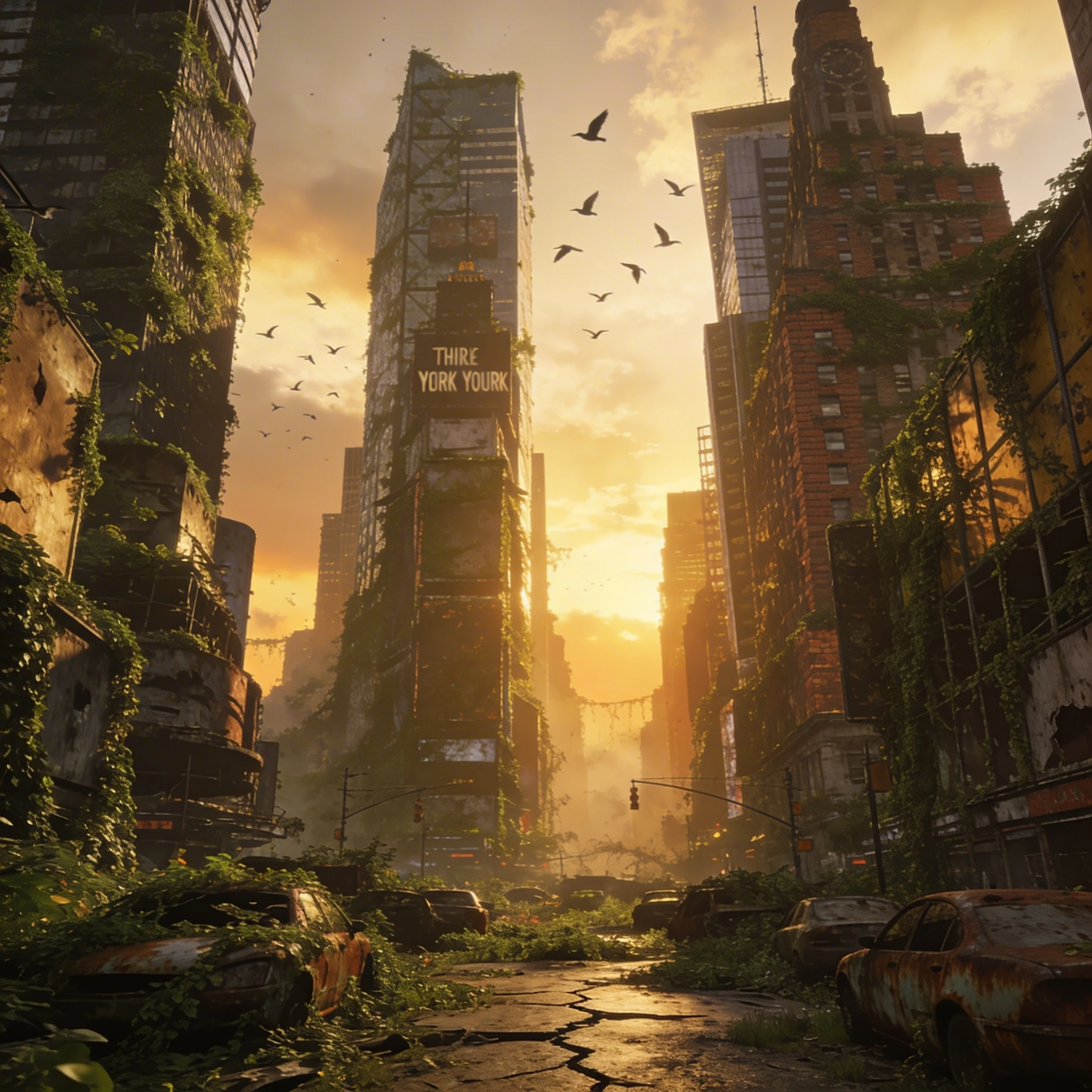 Постапокалиптический мир будущего — Seedream 4.5 промт