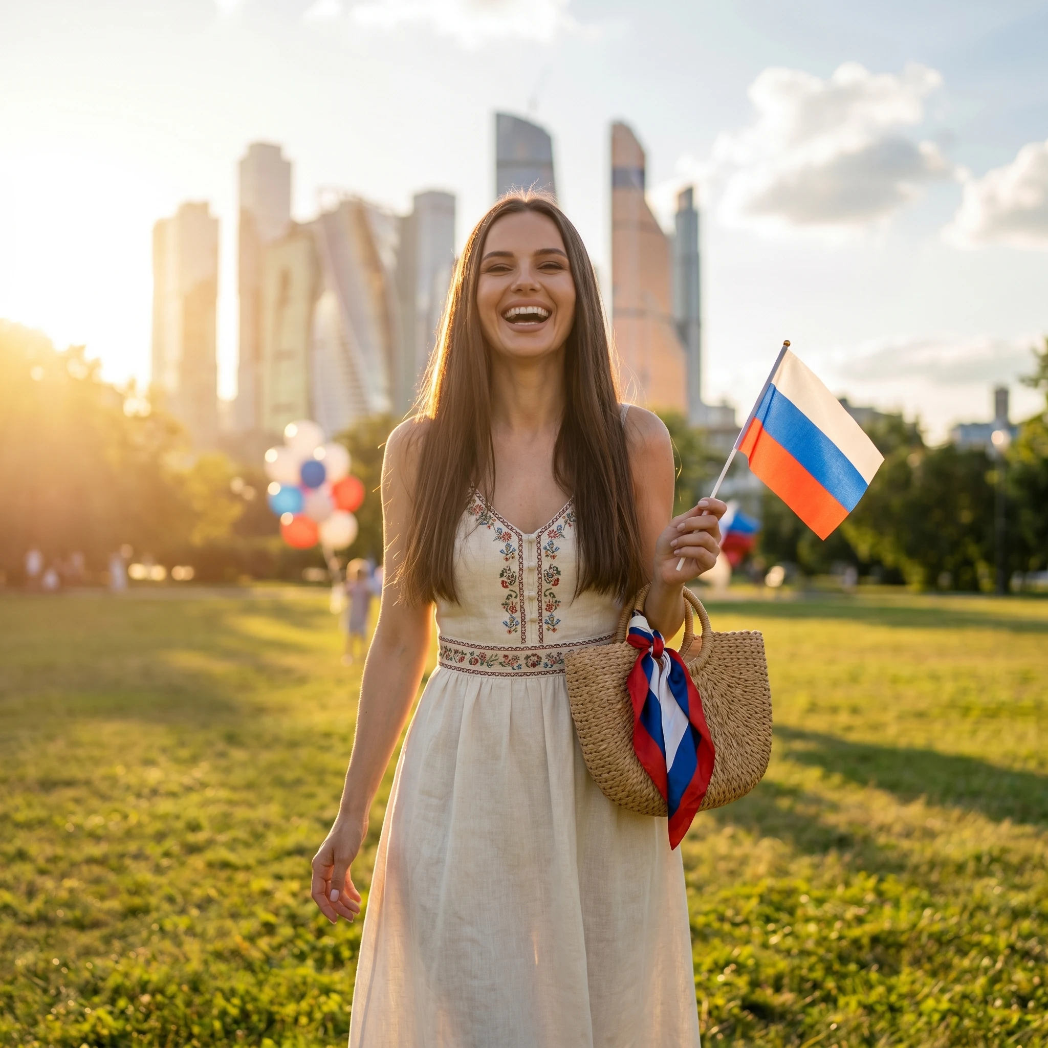 Постер: Московское лето и праздник — Nano Banana Pro промт