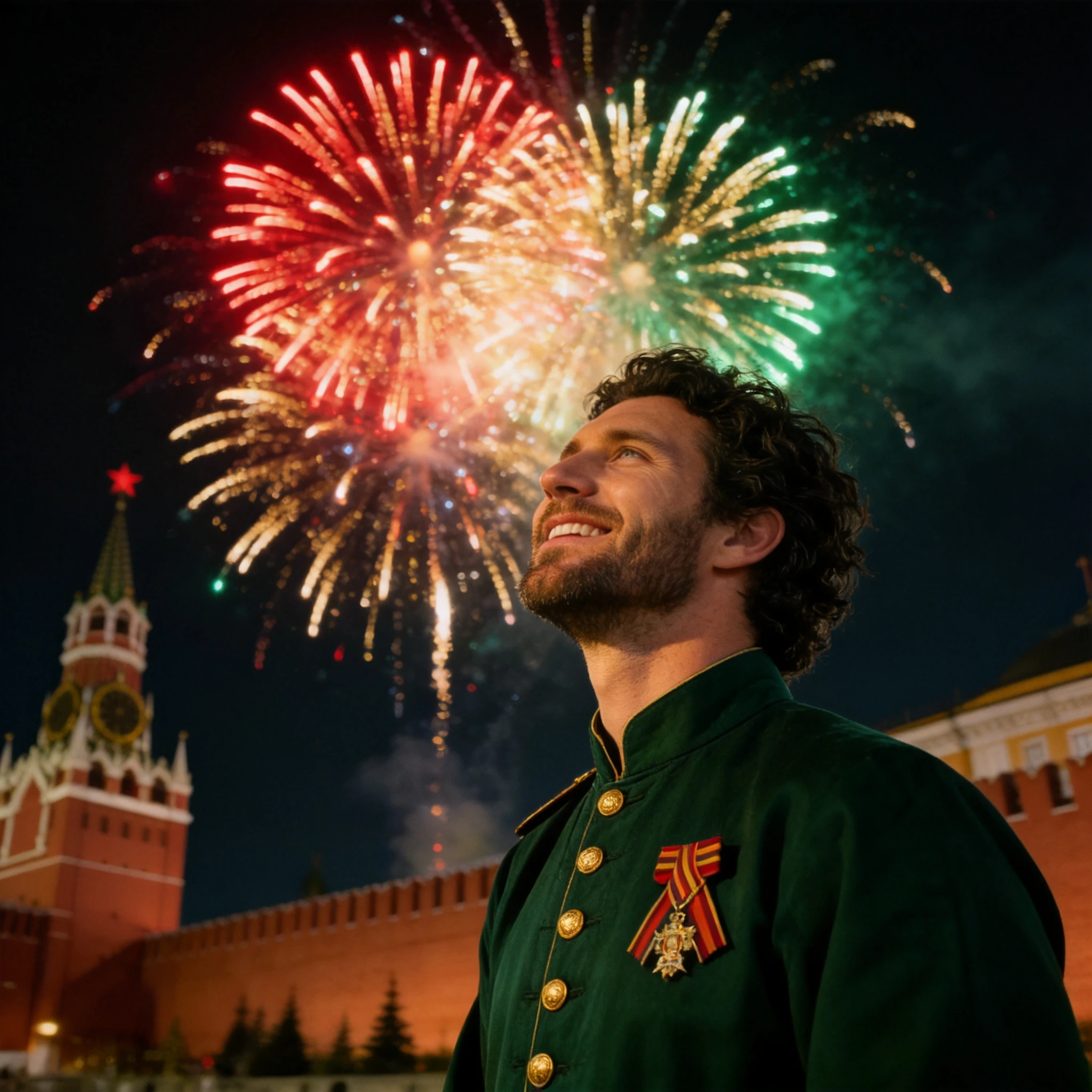 Постер: Огни Великой Победы — Seedream 4.5 промт