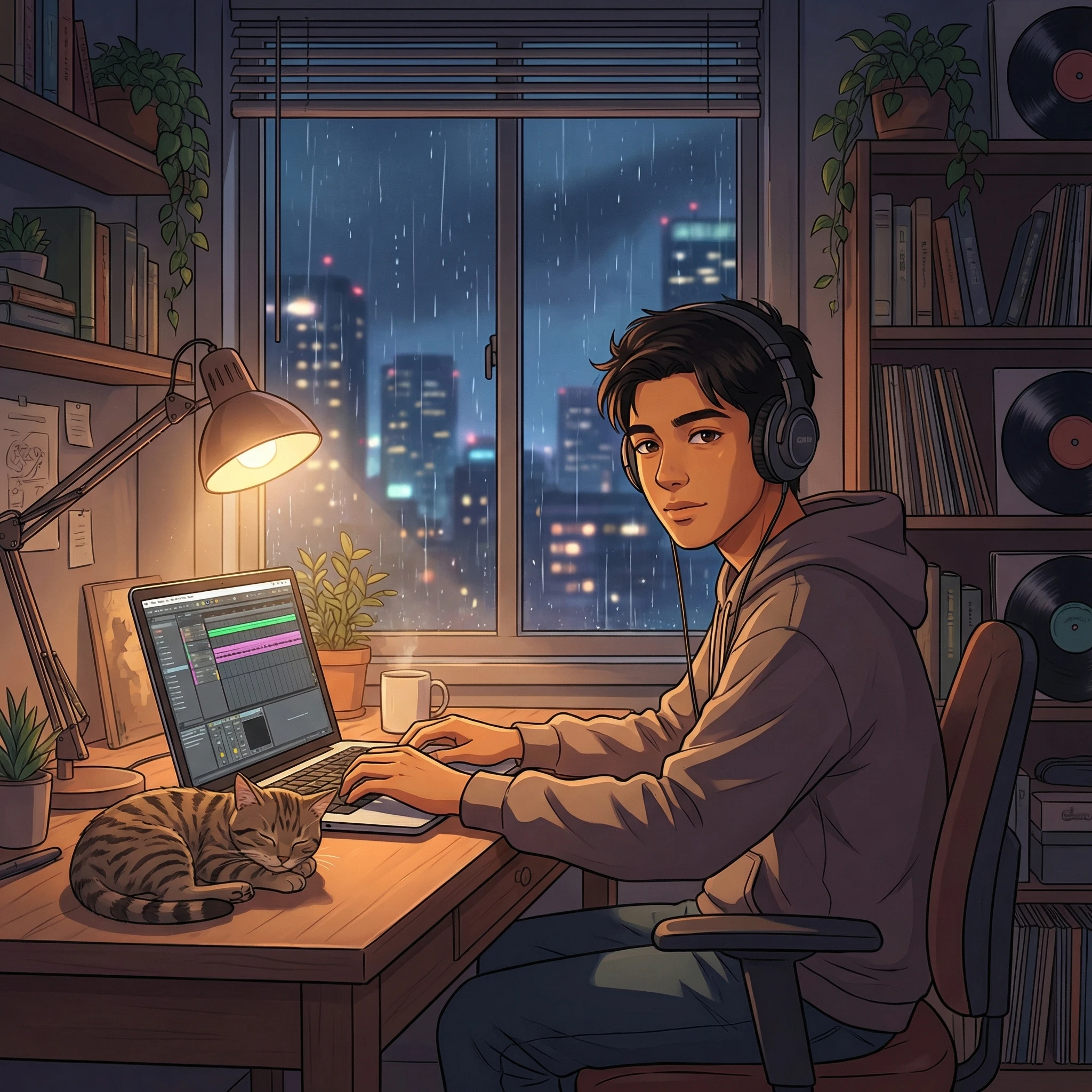 Стиль «Lofi Girl» для стрима — Nano Banana Pro промт