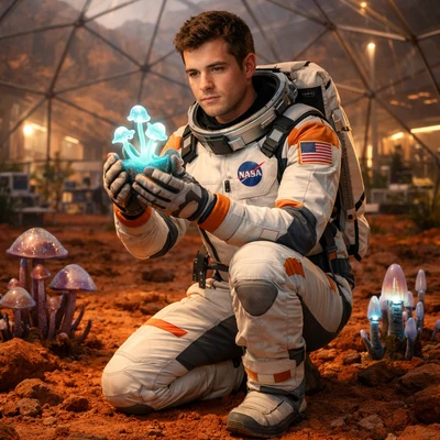 Астробиолог на Красной планете — AI промт для GPT Image 1.5