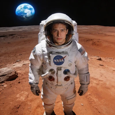 Астронавт в открытом космосе — AI промт для Seedream 4.5