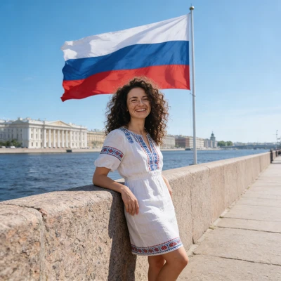 День России: Летняя набережная — AI промт для Seedream 4.5