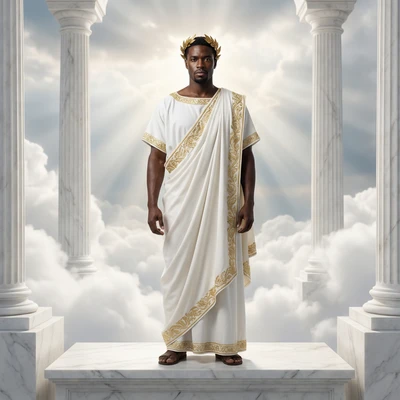 Древнегреческий бог на Олимпе — AI промт для Nano Banana Pro