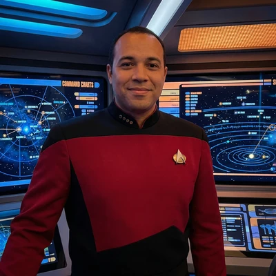 Экипаж космического корабля в стиле Star Trek — AI промт для Nano Banana Pro