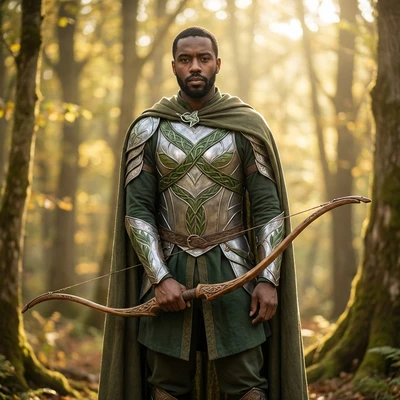 Эльфийский владыка в лесу — AI промт для Nano Banana Pro