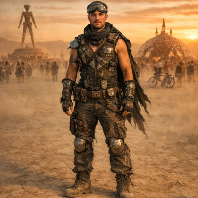Фестиваль Burning Man: Искатель — AI промт для GPT Image 1.5