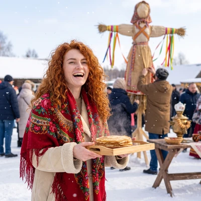 Фестиваль Масленицы: Традиции и Радость — AI промт для Nano Banana Pro