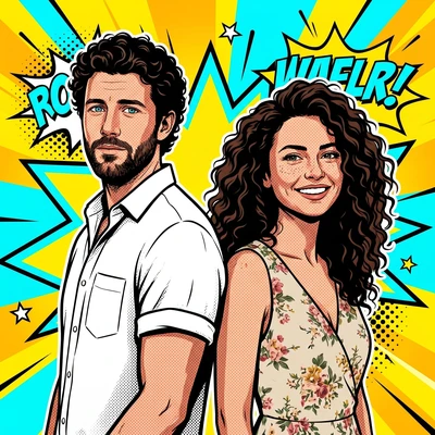 Герои комикса в стиле поп-арт — AI промт для Nano Banana Pro