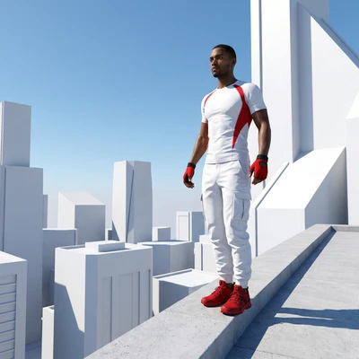 Герой игры Mirror's Edge — AI промт для Nano Banana Pro