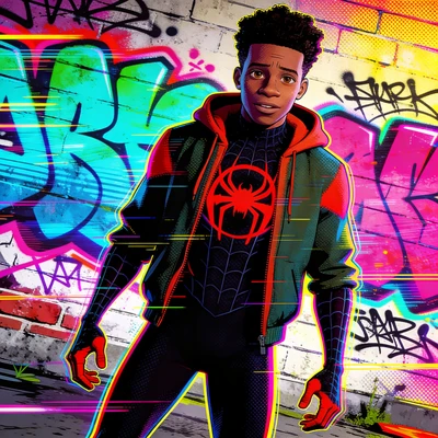 Герой мультфильма «Into the Spider-Verse» — AI промт для Seedream 4.5