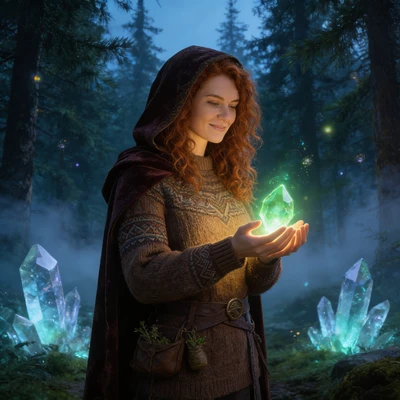 Хранительница Кристальных Долин — AI промт для Seedream 4.5