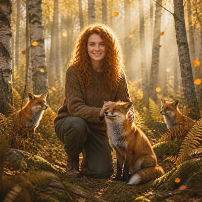 Хранительница лесных лис — AI промт для GPT Image 1.5