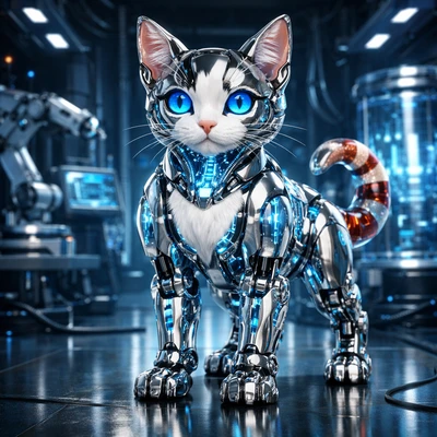 Хромированный био-механический питомец — AI промт для GPT Image 1.5