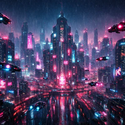 Киберпанк-город будущего — AI промт для GPT Image 1.5