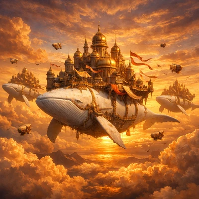Королевство Облачных Китов — AI промт для GPT Image 1.5