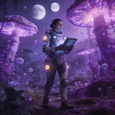 Космический исследователь: Экзопланета — AI промт для Seedream 4.5