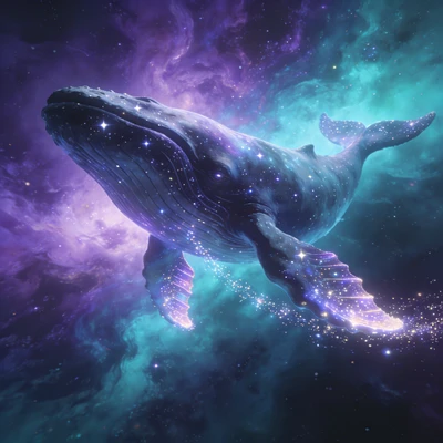 Космический кит среди звезд — AI промт для Seedream 4.5