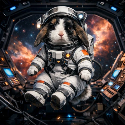 Кот-космонавт в открытом космосе — AI промт для GPT Image 1.5