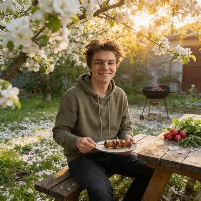Майские праздники на подмосковной даче — AI промт для Seedream 4.5