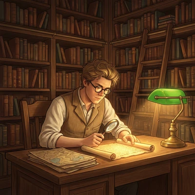 Мастер книжных архивов — AI промт для Nano Banana Pro