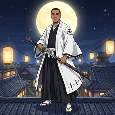 Мастер меча в стиле аниме «Bleach» — AI промт для Nano Banana Pro