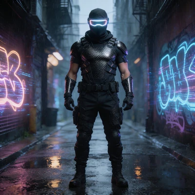 Мастер меча в стиле Cyber-Punk 2.0 — AI промт для Seedream 4.5